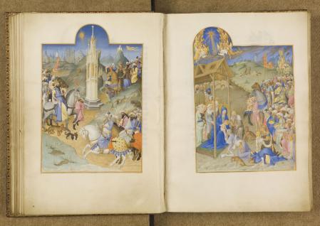 Miniaturas de gran belleza sobre la vida de María, pintadas por los hermanos de Limbourg