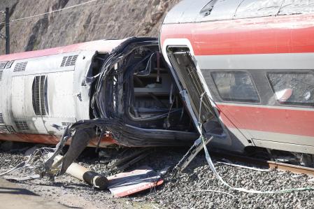 Vagones del tren Iryio siniestrado en Adamuz