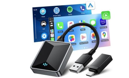 LAMTTO Adaptador Carplay Inalámbrico 2 en 1