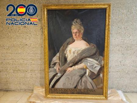 Imagen distribuida por la Policía Nacional de 'La Chata', el cuadro de Sorolla recupetado