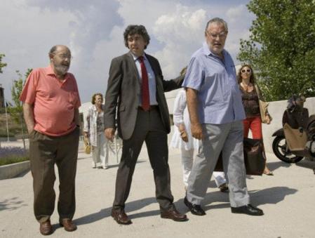 Fèlix Millet, el abogado Jordi Pina y Jordi Montull al salir de l aprisión de Brians 2