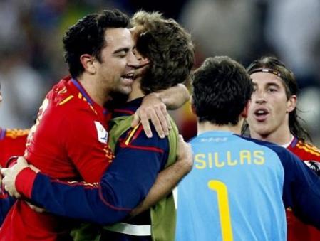 Los jugadores de la selección celebran la victoria ante Alemania