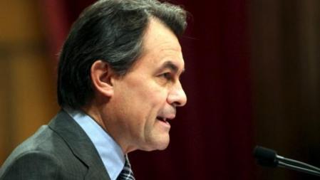 Artur Mas, durante su discurso de investidura en el Parlament.