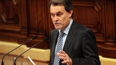 Artur Mas, en su intervención en el Parlament de Catalunya el día de su investidura como president de la Generalitat en diciembre de 2010.