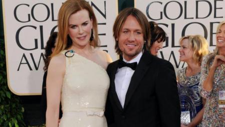 Nicole Kidman, muy sencilla, junto a su marido el cantante Keith Urban