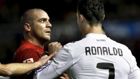 Cristiano Ronaldo y Pandiani tuvieron sus más y sus menos en la media parte