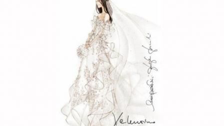 Boceto de Maria Grazia Chiuri y Pier Paolo Piccioli para Valentino