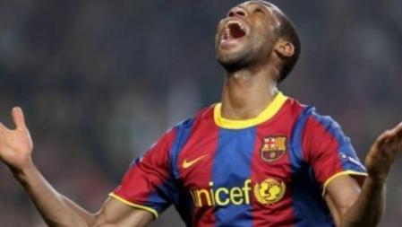 Seydou Keita celebra su gol ante el Shakhtar