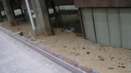 Aspecte de la part posterior de l'edifici Estel a Barcelona