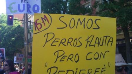 Imagen de una de las pancartas exhibidas en la manifestación del 19-J en Madrid