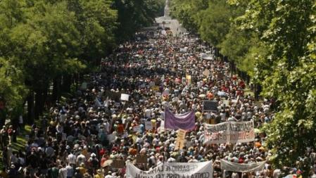 Imagen de la marcha de la manifestación de los 