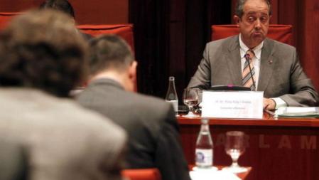 Felip Puig, durante la comparecencia en el Parlament