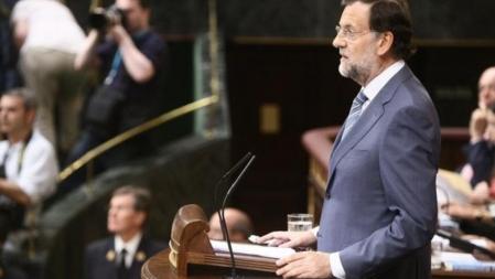 Mariano Rajoy, durante su intervención en el debate del estado sobre la nación