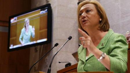 La popular Luisa Fernanda Rudi, durante su intervención en la segunda sesión del debate de investidura como presidenta de la Comunidad