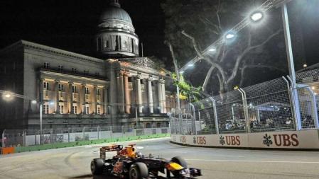 Sebastian Vettel, durante el GP de Singapur