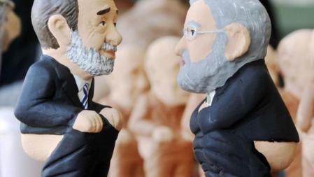 Los caganer de los candidatos Alfredo Pérez Rubalcaba y Mariano Rajoy