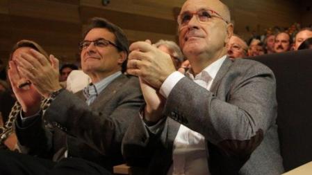 Artur Mas y Duran i Lleida, en el mitin central de CiU en Reus