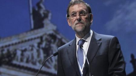 Imagen del presidente del Partido Popular español y próximo jefe del Gobierno, Mariano Rajoy, que pronuncia un discurso durante la XX Cumbre del Partido Popular Europeo que se celebra en la ciudad francesa de Marsella