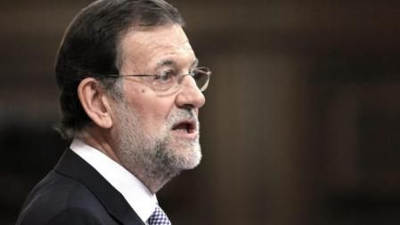El líder del PP, Mariano Rajoy, al inicio de su discurso en la sesión de su investidura como presidente del Gobierno
