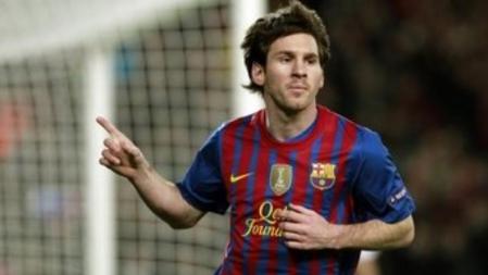 El astro argentino, Leo Messi, tras conseguir el primero de sus 5 goles ante el Leverkusen
