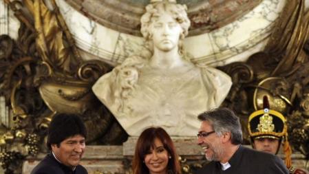 Los presidentes Bolivia y Argentina, Evo Morales y Cristina Fernández de Kirchner, en una imagen de 2009