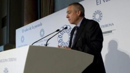 Navarro, durante su conferencia en el Foro Barcelona Tribuna