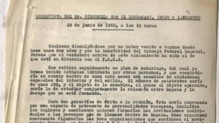 Documentos de Manuel de Irujo sobre el Contubernio de Munich