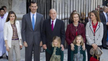 La Familia Real acude a la Misa del Domingo de Resurrección en la Catedral de Palma de Mallorca el pasado mes de abril