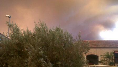 L'incendi de la Jonquera vist des de Vilatenim