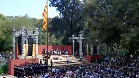 Diada de Catalunya. Imagen del aspecto del PArc de la Ciutadella durante el acto institucional central