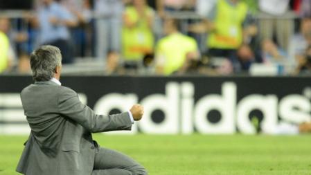 Jose Mourinho celebra la victoria ante el Manchester City
