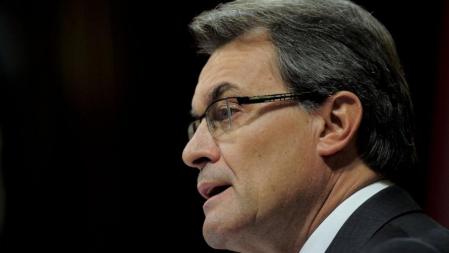 Artur Mas en un momento de su discurso en el Parlament