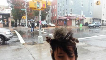 Cruce Metropilitan con Leonard, Brooklyn. Cuando todo parecía calma de un momento a otro empezaron las ráfagas fuertes...