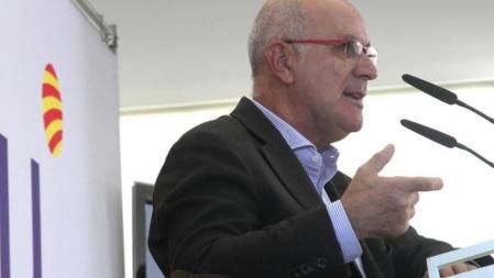 El secretario general de CiU, Josep Antoni Duran i Lleida, en la sede de la federación nacionalista en Barcelona