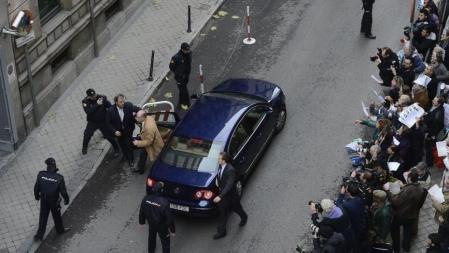 El antiguo presidente de Bankia, Rodrigo Rato, a su llegada a la Audiencia Nacional