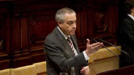 Pere Navarro (PSC) durante su intervención en el debate de investidura
