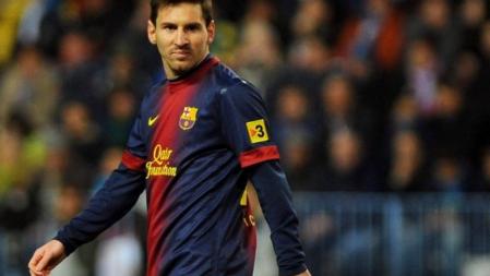 Lionel Messi durante el partido contra el Málaga