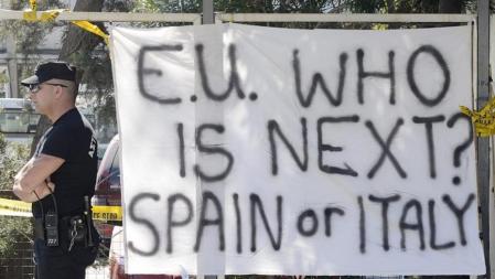 Una pancarta en Nicosia se pregunta: 