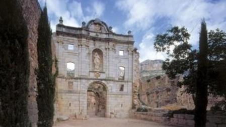 Imatge de la cartoixa d'Escaladei, que ha recuperat un dels seus claustres