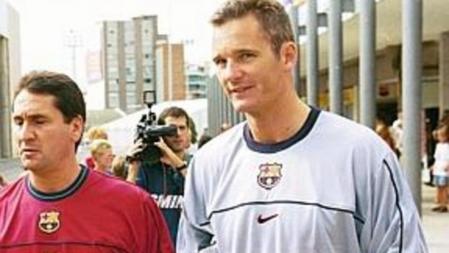 Valero Rivera e Iñaki Urdangarin en su etapa en el Barça