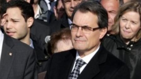 Ramon Espadaler y Artur Mas, durante el homenaje a Manuel Carrasco i Formiguera