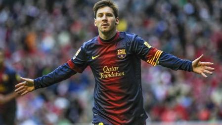 Leo Messi, celebrando un gol