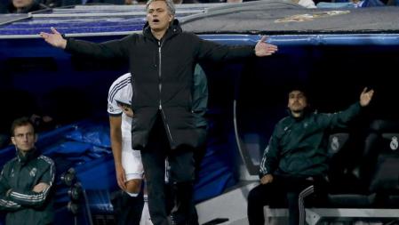 El entrenador del Real Madrid, el portugués José Mourinho, durante el partido frente al Borussia Dortmund