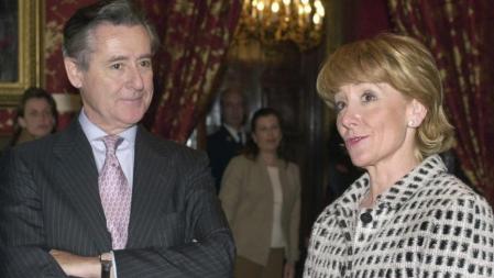 Miguel Blesa y Esperanza Aguirre en una foto de 2002