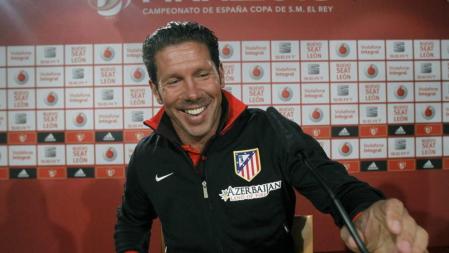 Simeone antes de la rueda de prensa previa a la final