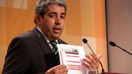 Francesc Homs, en la rueda de prensa posterior a la reunión del Consell Executiu