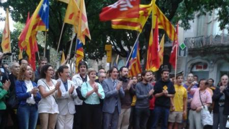 Ofrenda floral de ERC en la estatua de Rafael Casanova