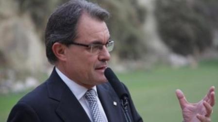Artur Mas, en su comparecencia después de participar en la ofrenda floral ante la tumba de Lluís Companys