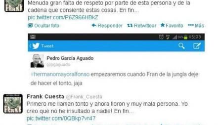 Frank Cuesta y Pedro García Aguado se pelean por Twitter