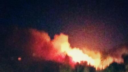 Imagen del incendio en Collserola